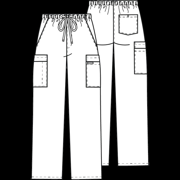 NWT Men's Cherokee Cargo Scrub Pant Navy Blue - Picture 2 of 3